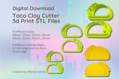 Clay Cutter STL File Taco - Earring Digital File Download- 8 Product Image 1