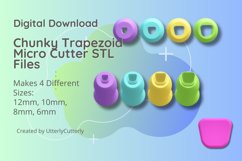 Clay Cutter STL File Chunky Trapezoid Micro Cutter- Geometri Product Image 1