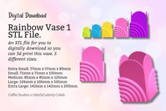 Rainbow Vase 1 STL File - Digital Download -5 Sizes- Homewar Product Image 1
