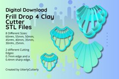 Clay Cutter STL File Frill Drop 4- Earring Digital File Down Product Image 1