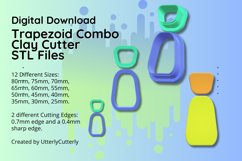 Clay Cutter STL File Trapezoid Combo- Earring Digital File D Product Image 1