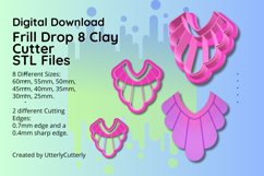 Clay Cutter STL File Frill Drop 8- Earring Digital File Down Product Image 1