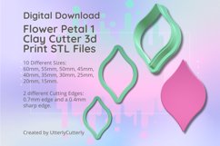 Clay Cutter STL File Flower Petal 1- Earring Digital File Do Product Image 1