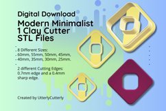 Clay Cutter STL File Modern Minimalist- Geometric Earring Di Product Image 1