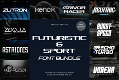 Futuristic &amp; Sport Font Bundle Product Image 1