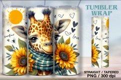 Giraffe Tumbler Sublimation, 20 oz Tumbler Wrap Product Image 1