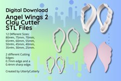 Clay Cutter STL File Angel Wings 2- Modern Earring Digital F Product Image 1