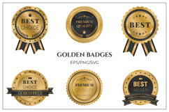 Golden badges SVG/EPS/PNG Product Image 1