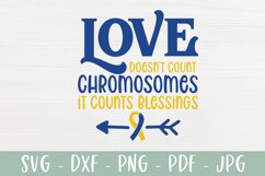 Down Syndrome Awareness SVG - Love Doesn't Count Product Image 2