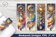 Moon Dreamcatcher Printable Bookmark 4 PNG Product Image 1