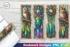 Owl Dreamcatcher Printable Bookmark 4 PNG Product Image 1