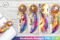 Moon Dreamcatcher Printable Bookmark 4 PNG Product Image 1