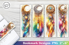 Moon Dreamcatcher Printable Bookmark 4 PNG Product Image 1