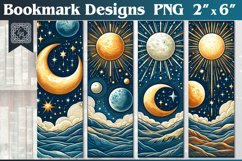 Celestial Printable Bookmark 4 PNG Product Image 1