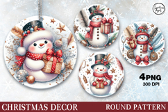 Christmas Decor | Cute Snowman| PNG Sublimation Product Image 1