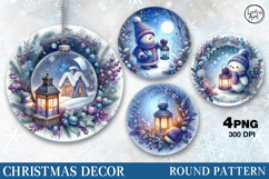 Christmas Decor | Cute Snowman| PNG Sublimation Product Image 1