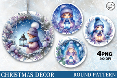 Christmas Decor | Cute Santa girl| PNG Sublimation Product Image 1