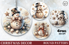 Christmas Decor | Cute Snowman| PNG Sublimation Product Image 1