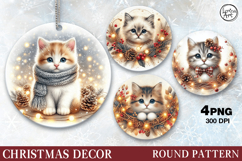 Christmas Decor | Cute Kitten| PNG Sublimation Product Image 1