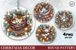 Christmas Decor | Cute Kitten| PNG Sublimation Product Image 1