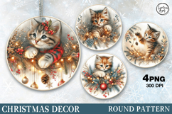 Christmas Decor | Cute Kitten| PNG Sublimation Product Image 1