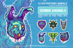Undead Wildlife And Scary Samurai Skull Cartoon Product Image 1