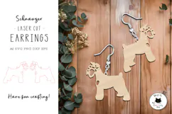 Schnauzer Dog Earrings Laser Cut File | Dog Laser File Product Image 1
