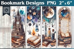 Magic Books Printable Bookmark 4 PNG Product Image 1