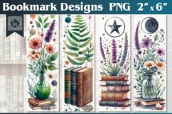 Magic Books Printable Bookmark 4 PNG Product Image 1