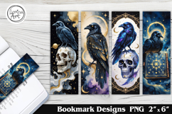 Raven Printable Bookmark 4 PNG Product Image 1