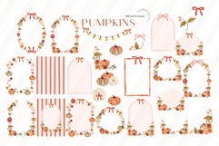 Bow Boho Pumpkin String light clipart, Bow Coquette Boho Product Image 3