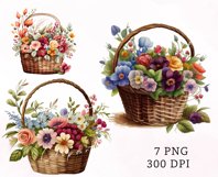 7 PNG Watercolour Spring Florals Clipart Product Image 4