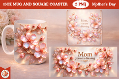Mother’s Day luxury Mug &amp; Coaster Sublimation Bundle Product Image 7