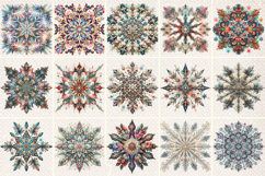 Christmas snowflakes BUNDLE | Cute Winter flower design png Product Image 3