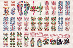 Funny Merry Christmas Socks Sublimation Designs BUNDLE png Product Image 3