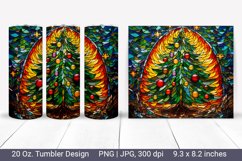 Stained glass Christmas tumbler Product Image 1