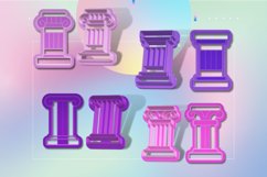 4 Designs of Column Clay Cutter - Cookie Cutter STL File Product Image 2