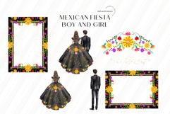 Mexican Fiesta Twins Boy Girl Clipart Product Image 3