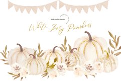 Pick Up Car White Pumpkin Clipart, Gold Glitter Pumpkin Product Image 3