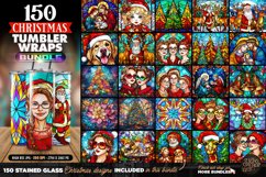 150 MEGA Christmas Bundle | Stained Glass Tumbler Wrap Product Image 6