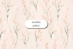 Neutral Botanical Seamless Pattern with Wild Grass Sprigs Product Image 1
