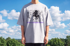 Men's Oversized T-Shirt Mockup PSD Color Change Product Image 3