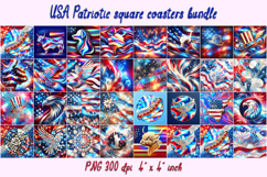 Bright Iridescent American Patriotic square coasters BUNDLE Product Image 3