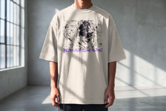 Oversized Front Tshirt Mockup PSD Male Model Product Image 3