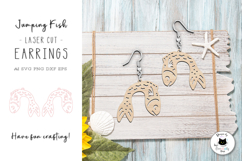 Funny Fish SVG | Summer Earrings Laser Cut File Product Image 1