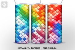 3d Mosaic 5 Tumbler Sublimations , 20 oz Tumbler Wraps Product Image 3