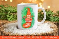 Watercolor Christmas Gnome. Merry Christmas. Sublimation. Product Image 2