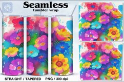 Vivid Flowers Tumbler, 20 oz Seamless Tumbler Wrap Product Image 1