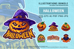 Spooky Party Vector Pack With Creepy Pumpkin Illustrations Product Image 1