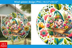 Gnome in the garden Spring Sublimation Wind spinners Product Image 1